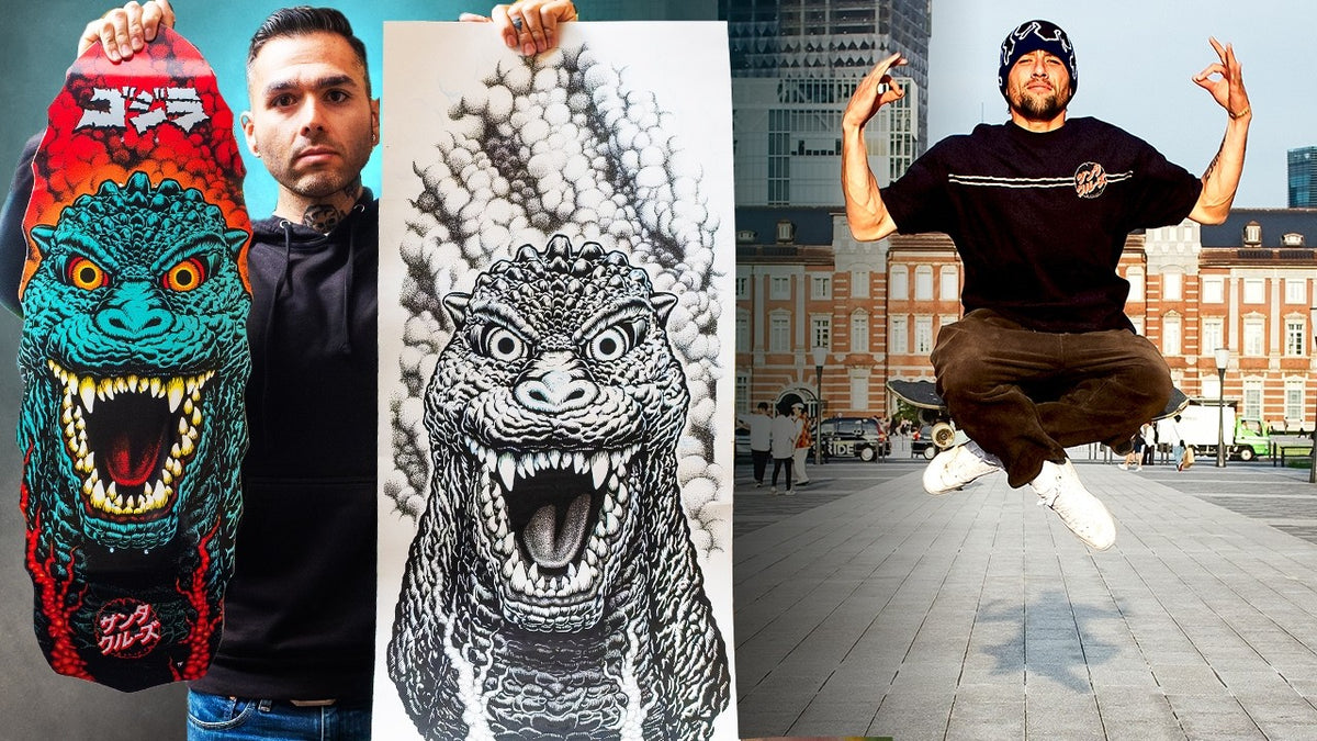 Santa Cruz X Godzilla: construyendo un monstruo – paradis skate shop