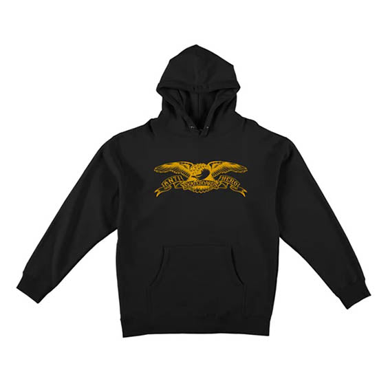 Sudadera capucha Antihero Basic Eagle black gold