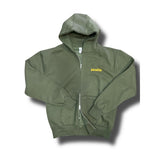 Sudadera capucha cremallera Logo bordada army