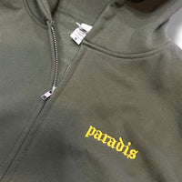 Sudadera capucha cremallera Logo bordada army