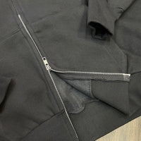 Sudadera capucha cremallera Logo bordada gris