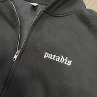 Sudadera capucha cremallera Logo bordada gris