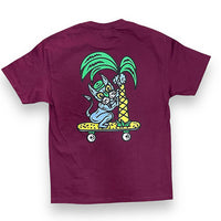 Camiseta Paradis Mad cat burdeos
