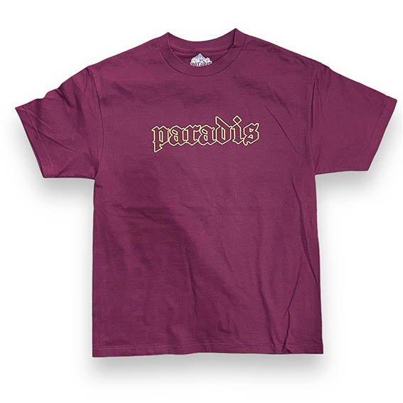 Camiseta Paradis outline burdeos