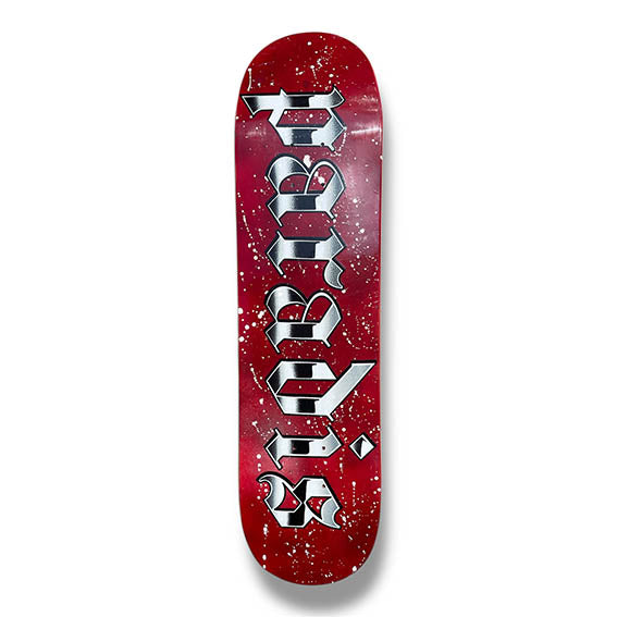 Tabla Paradis Splatter logo blood white 8"