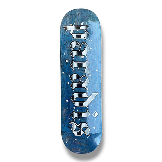 Tabla Paradis Splatter logo Blue white drops 9"