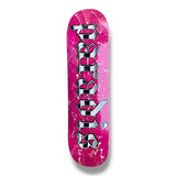 Tabla Paradis Splatter logo pink bone 8"