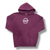 Sudadera capucha Paradis Torn Logo granate
