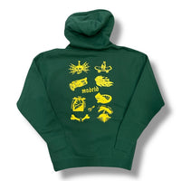 Sudadera capucha Paradis Torn Logo verde