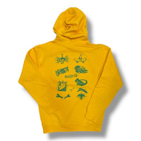 Sudadera capucha Paradis Torn Logo gold