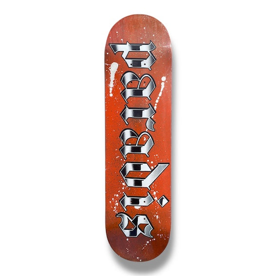 Tabla Paradis Splatter logo orange 8.2"