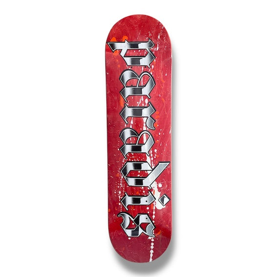 Tabla Paradis Splatter red stain 8"