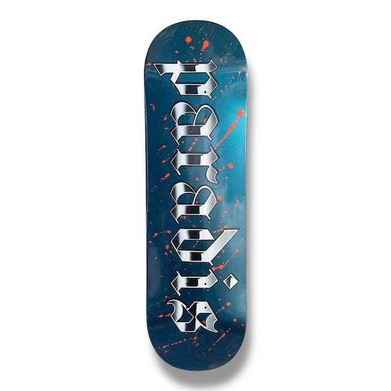 Tabla Paradis Splatter logo Metallic blue 9"