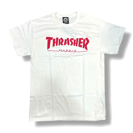 Camiseta Thrasher Madrid Mag logo white