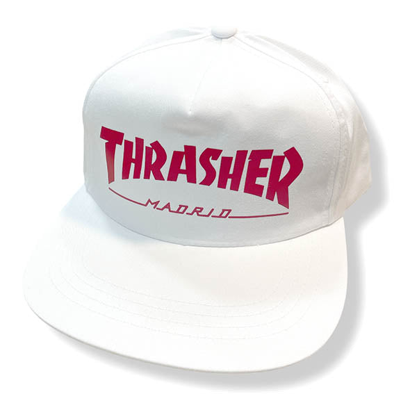 Gorra Thrasher Madrid Mag logo white