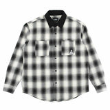 Theoris Cascadia Cord collar flannel black white