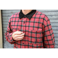 Theoris Cascadia Cord collar flannel brick