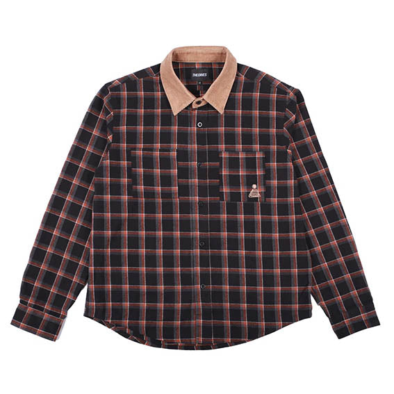 Theoris Cascadia Cord collar flannel black