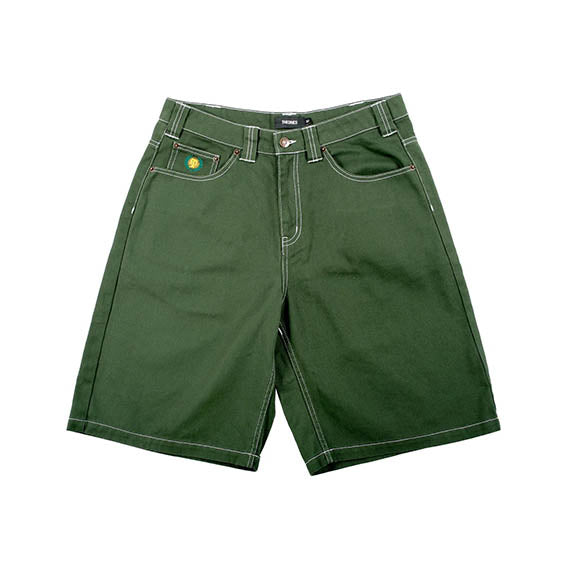 Bermudas Theoris Plaza denim shorts hunter green