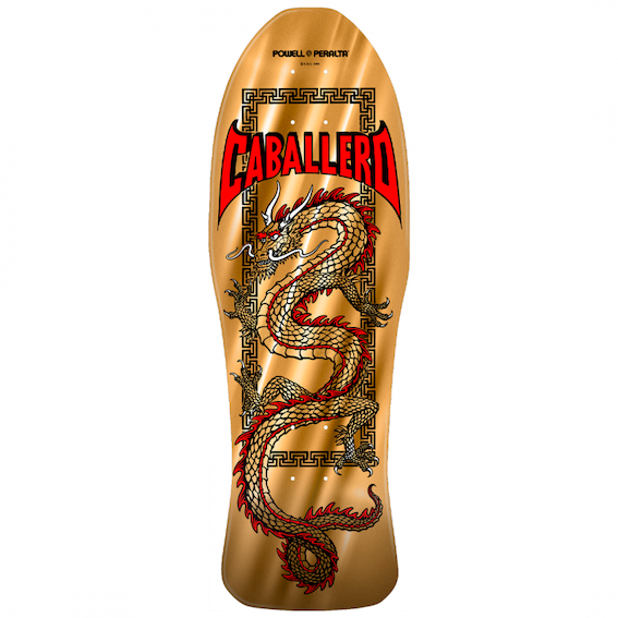 PREORDER - Tabla Powell Peralta Steve Caballero Chinese Dragon Gold Foil - 10"