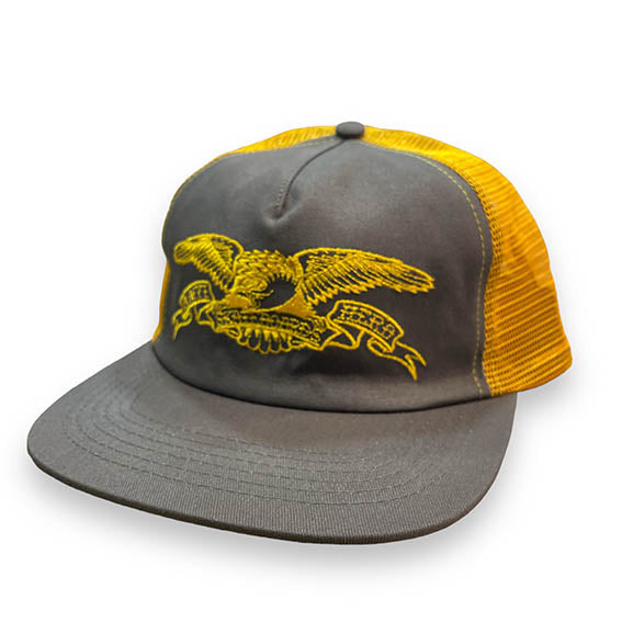 Gorra Antihero Eagle snapback grey yellow trucker hat
