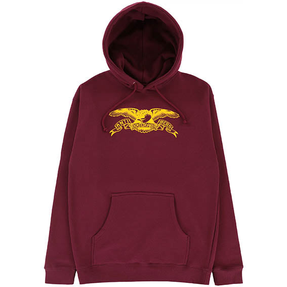 Sudadera capucha Antihero Basic Eagle burdeos