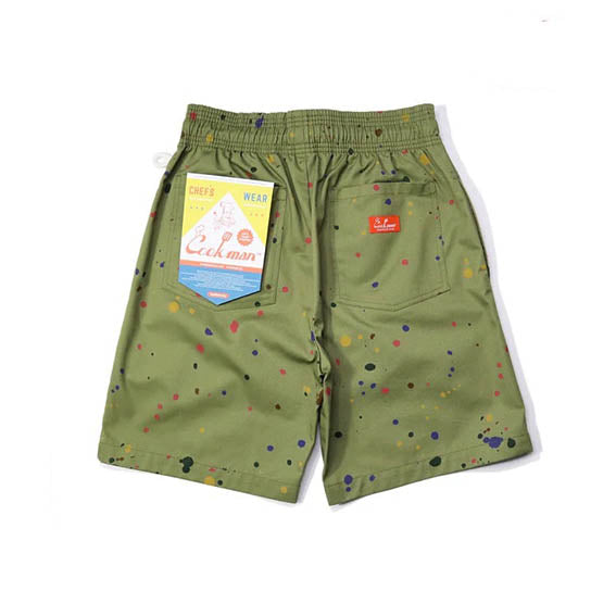 Cookman Chef Short Pants - Sauce Splash : Olive
