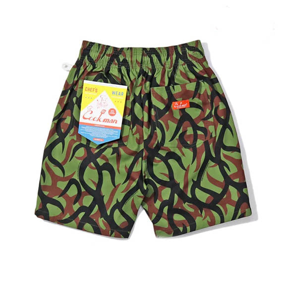 Cookman Chef Short Pants - Tribal camo olive