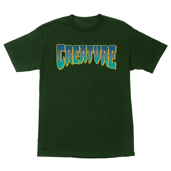Camiseta Creature logo forest green