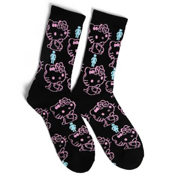 Girl x Hello Kitty allover socks black