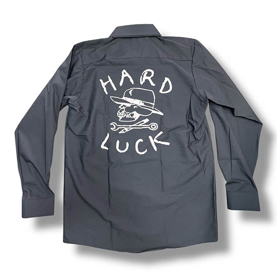 Camisa Hard luck og logo long sleeve dark grey