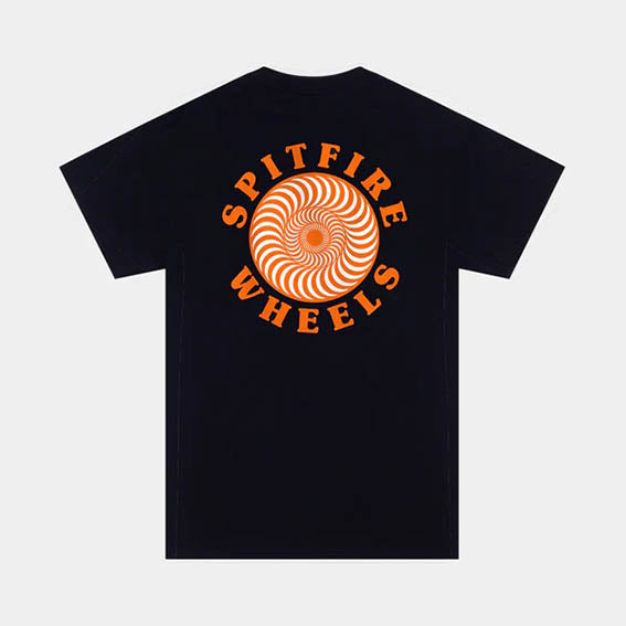 Camiseta Spitfire OG Classic fill black orange white