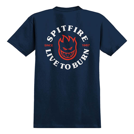 Camiseta Spitfire Live to Burn navy