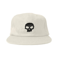 Zero single skull felt applique hat natural