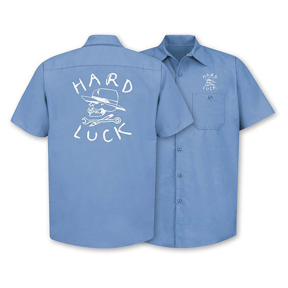 Camisa Hard luck og logo azul