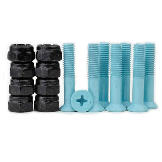 Light blue screws 1"