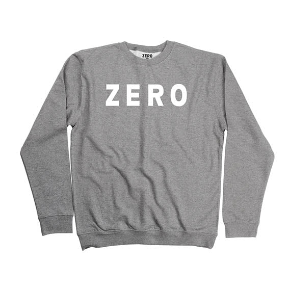 Sudadera crew ZERO Army heather grey