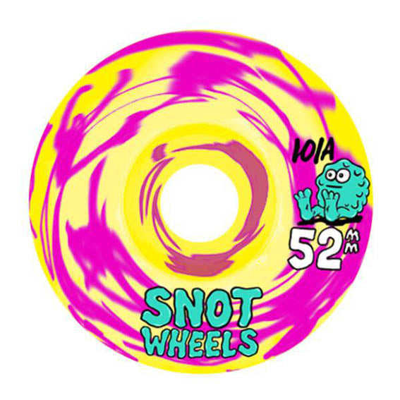 Ruedas Snot Swirls 52mm 101A yellow pink