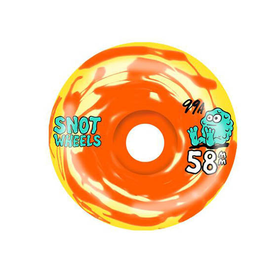 Ruedas Snot Swirls 58mm 99A fluor yellow/orange