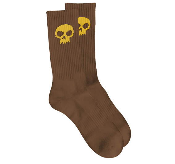 Calcetines Zero Single skull brown yellow